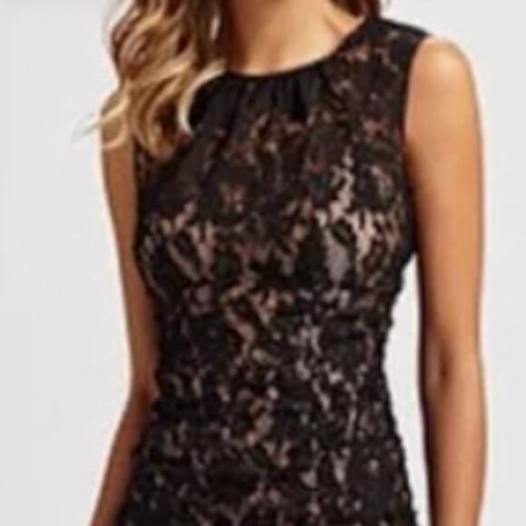 Nanette Lepore Elegant Black Lace Mini Dress - Picture 1 of 16